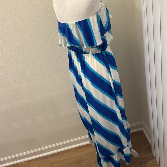 EUC Lilly Pulitzer Caldwell  maxi dress stripes blue white - Picture 7 of 10